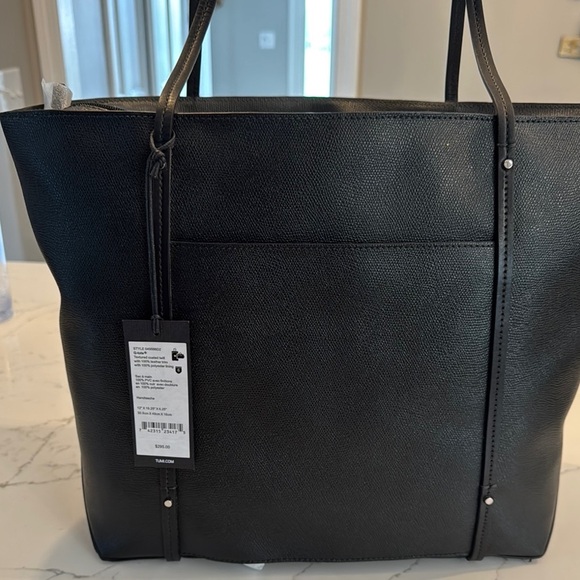 Tumi Sinclair Q Black Tote Bag with Sleek Design - Picture 4 of 14